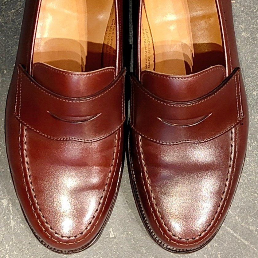 使用数回【Crockett&Jones】クロケット&ジョーンズ ボストン2 ローファー カーフ ダークブラウン サイズUK5.5E 376ラスト 参考定価¥127,600-