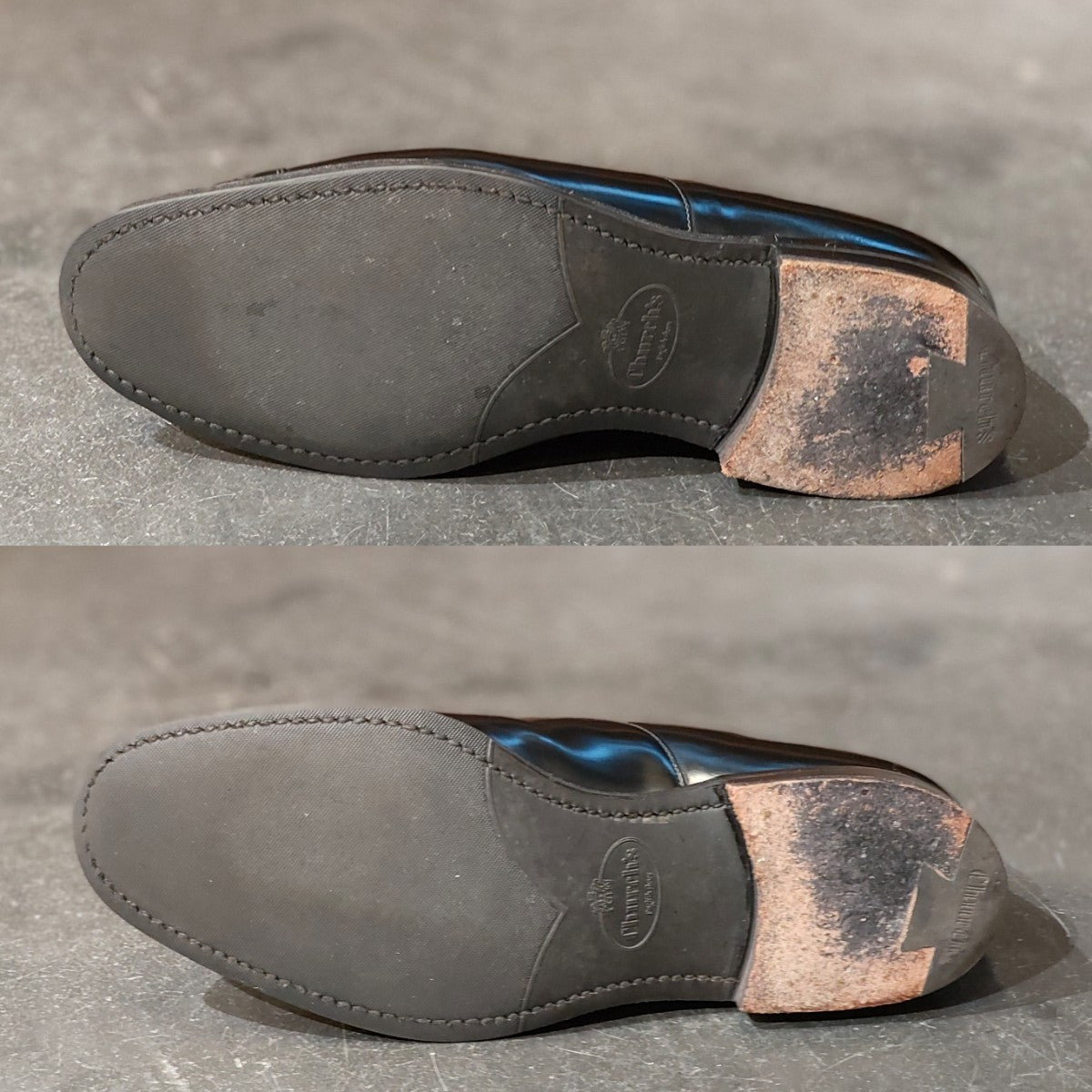 美品【Church’s】チャーチ コンサル ストレートチップ ポリッシュドバインダーカーフ ブラック サイズ 6.5F 173ラスト 定価¥176,000-