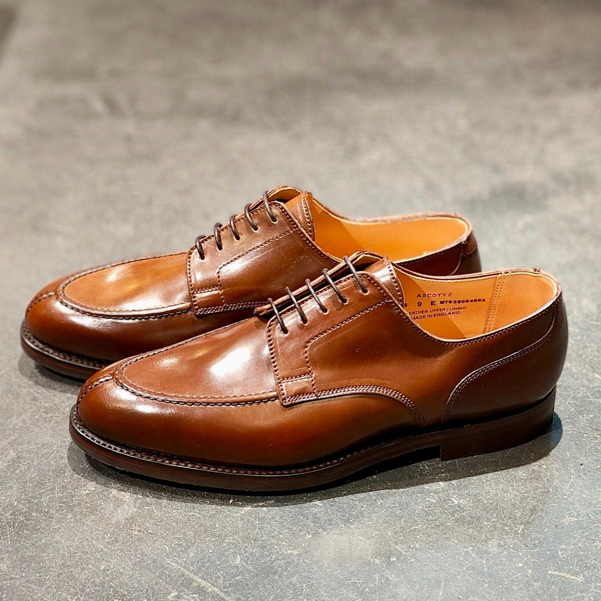 希少 新品未使用【CROCKETT&JONES】クロケット&ジョーンズ アスコット2 Uチップ コードバン ダークチェスナット サイズUK9E 375ラスト 参考定価¥242,000-