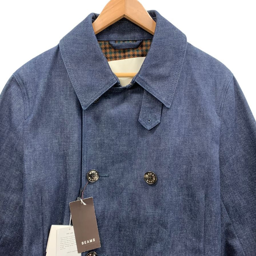 新品未使用【MACKINTOSH 】マッキントッシュ ビームスF別注 デニムトレンチコート モンクトン サイズ38 インディゴ