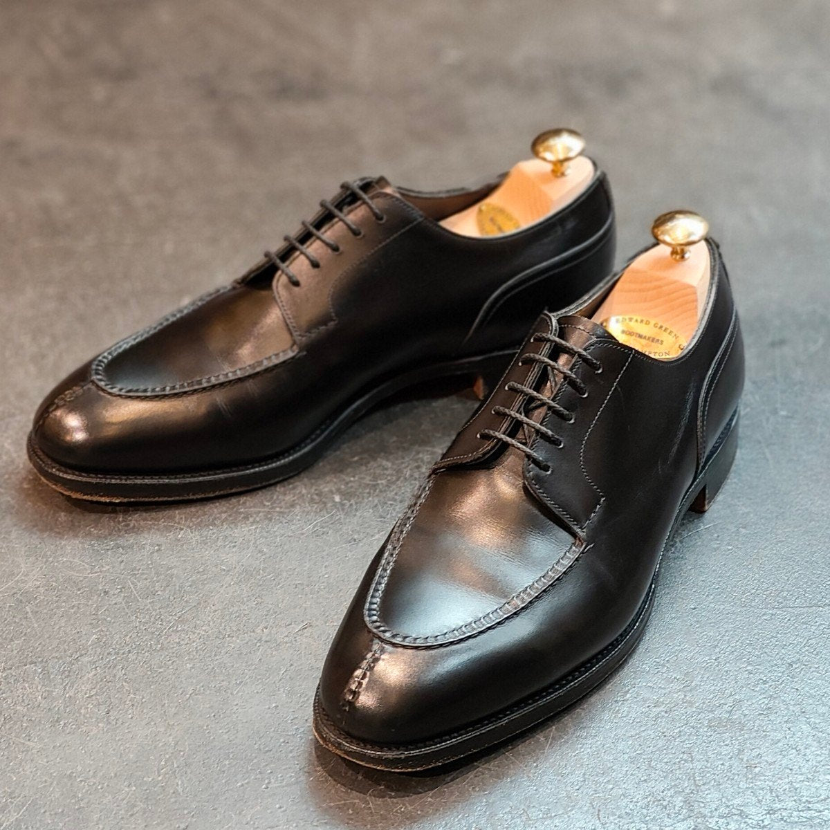 使用数回 【EDWARD GREEN】エドワードグリーン ドーバー Uチップ カーフ ブラック サイズ UK8.5E 32ラスト 定価¥273,900-