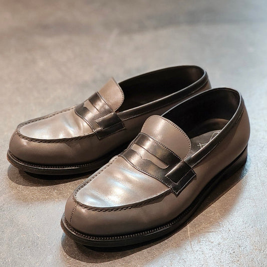 【J.M.WESTON】ジェイエムウエストン 180 シグニチャーローファー サントノーレコレクション ローファー カーフ グレー系 サイズ UK8.5E 41ラスト