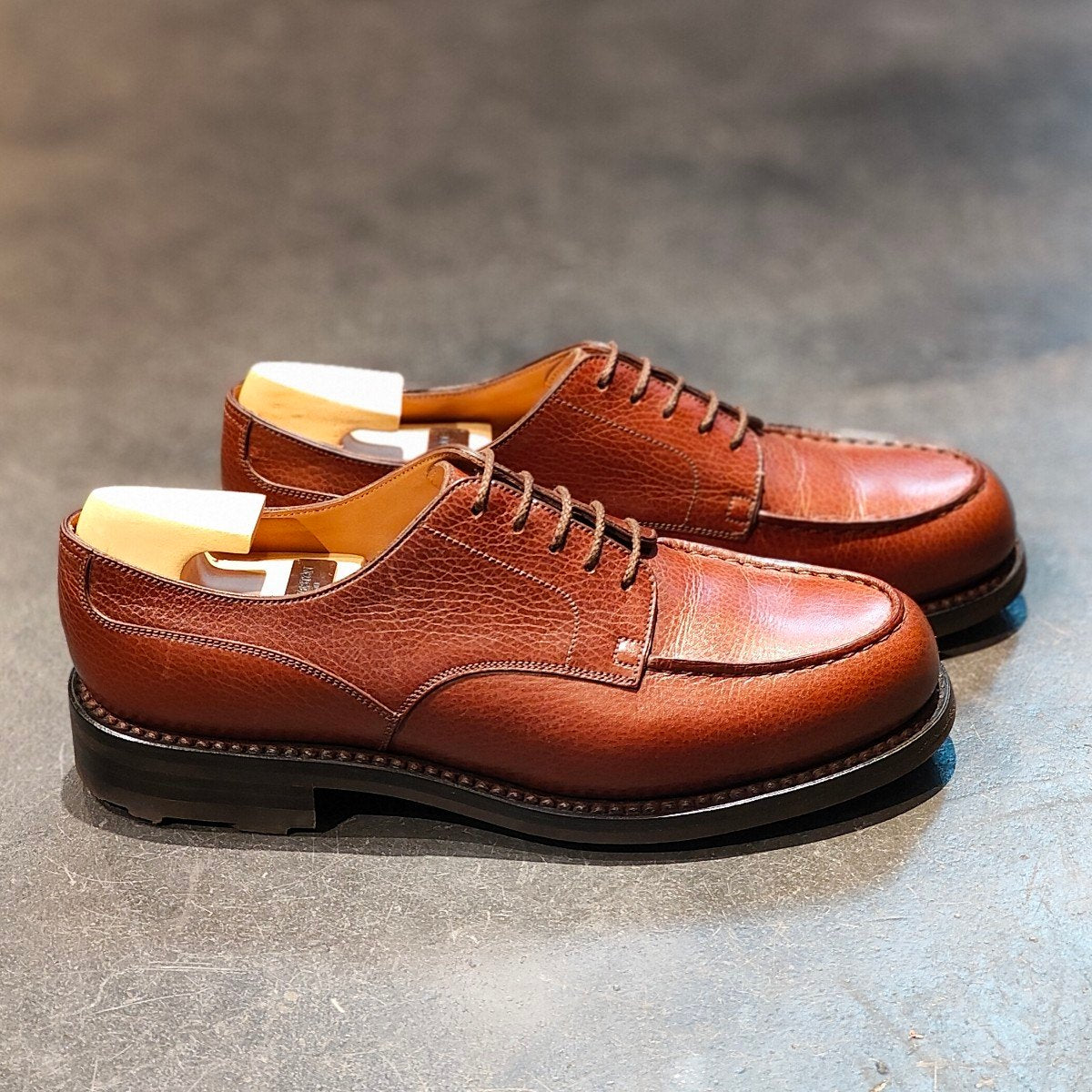 極美品【J.M.WESTON】ジェイエムウエストン 641 ゴルフ Uチップ グレインレザー ブラウン サイズ UK6C 31ラスト 定価¥168,300-