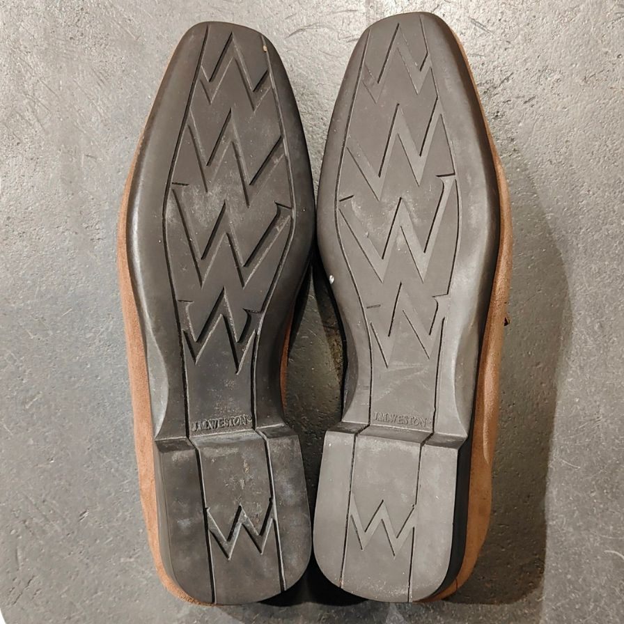 美品【J.M.WESTON】ジェイエムウエストン ローファー J1-547-625-01 スエード ブラウン系 サイズUK5.5