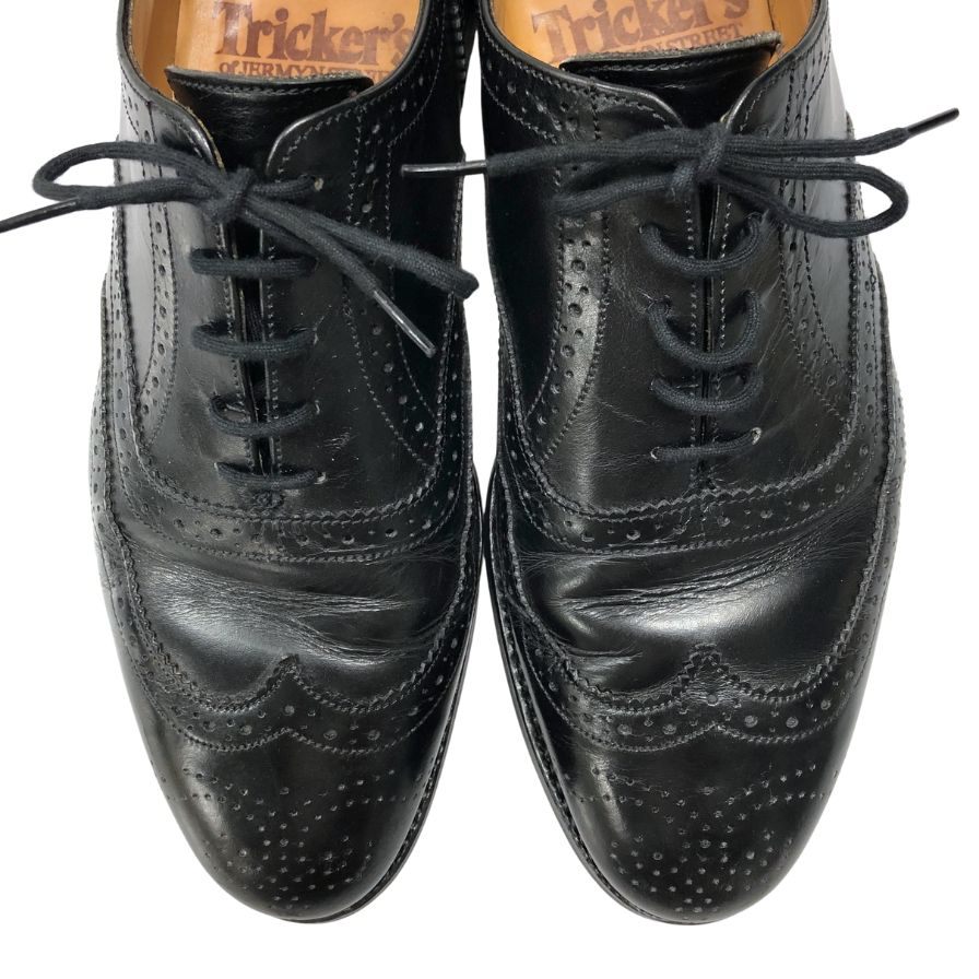 【Tricker's】トリッカーズ ノーフォーク ウイングチップ カーフ ブラック サイズ UK7.5 参考定価¥110,000-