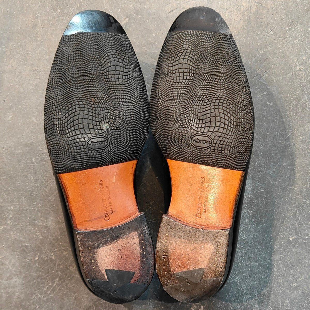 試着程度【CROCKETT&JONES】クロケット&ジョーンズ BEAMSF別注 ブリムストーン バタフライローファー カーフ ブラック サイズUK5.5E 302ラスト 参考定価¥137,500-