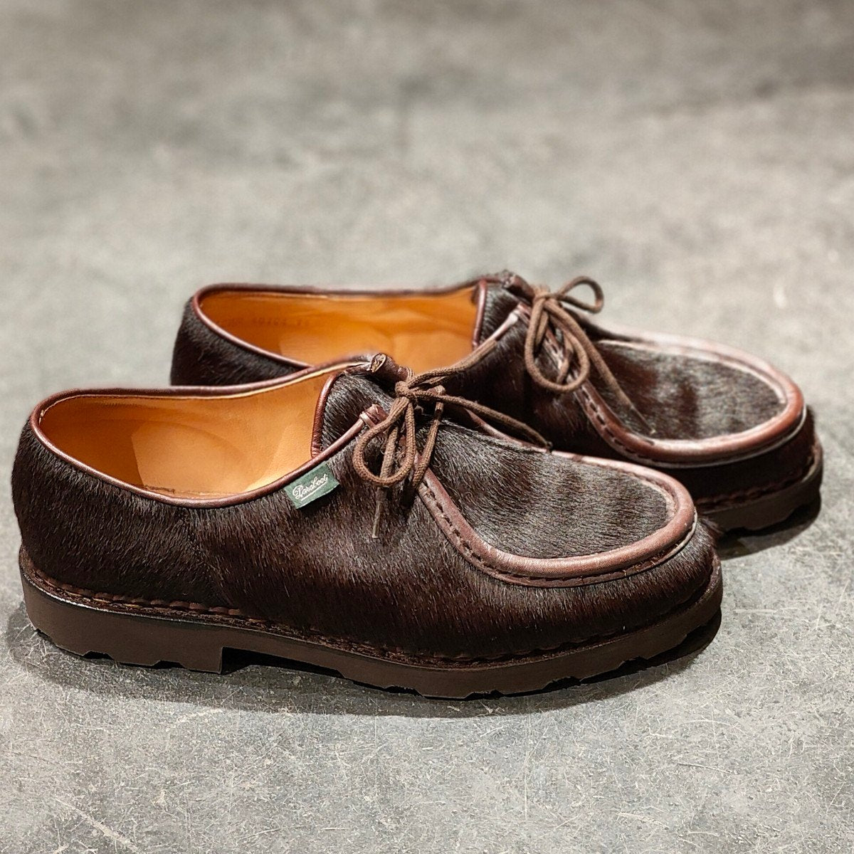 試着程度 【Paraboot】パラブーツ International Gallery BEAMS別注 ミカエル チロリアン ハラコ ブラウン UK9