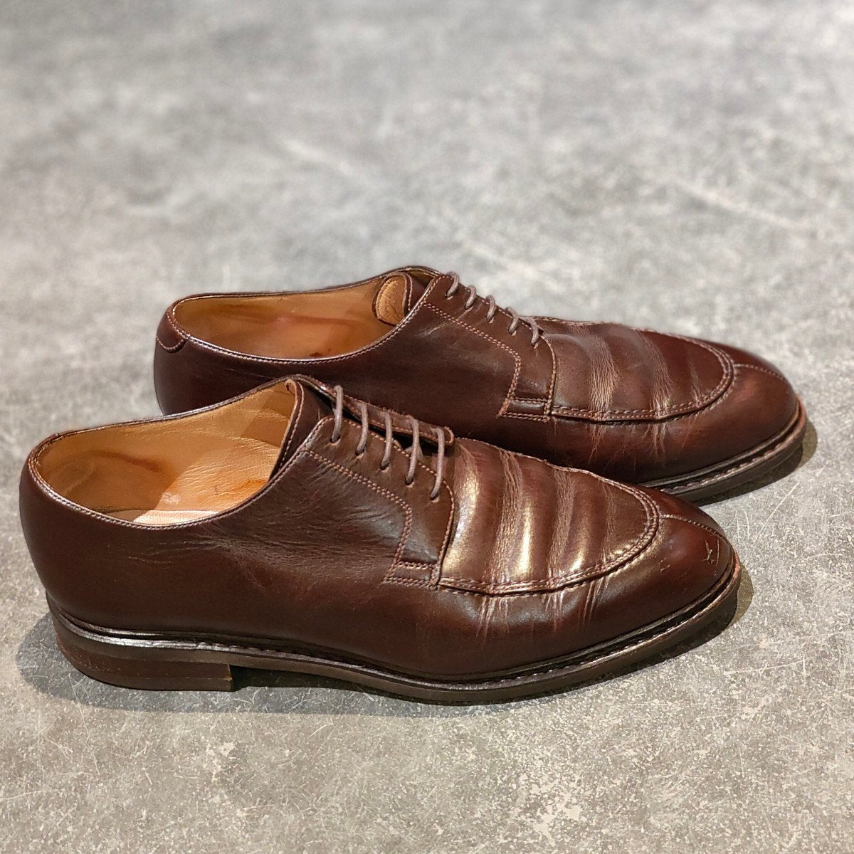 【PARABOOT】パラブーツ ルソー Uチップ カーフ カフェ サイズ UK7