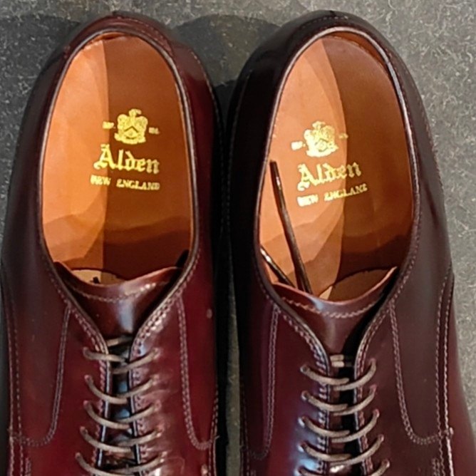 希少 新品未使用【ALDEN】オールデン リジェクト品 54038 NST Uチップ コードバン ダークバーガンディ サイズUS8.5D モディファイドラスト