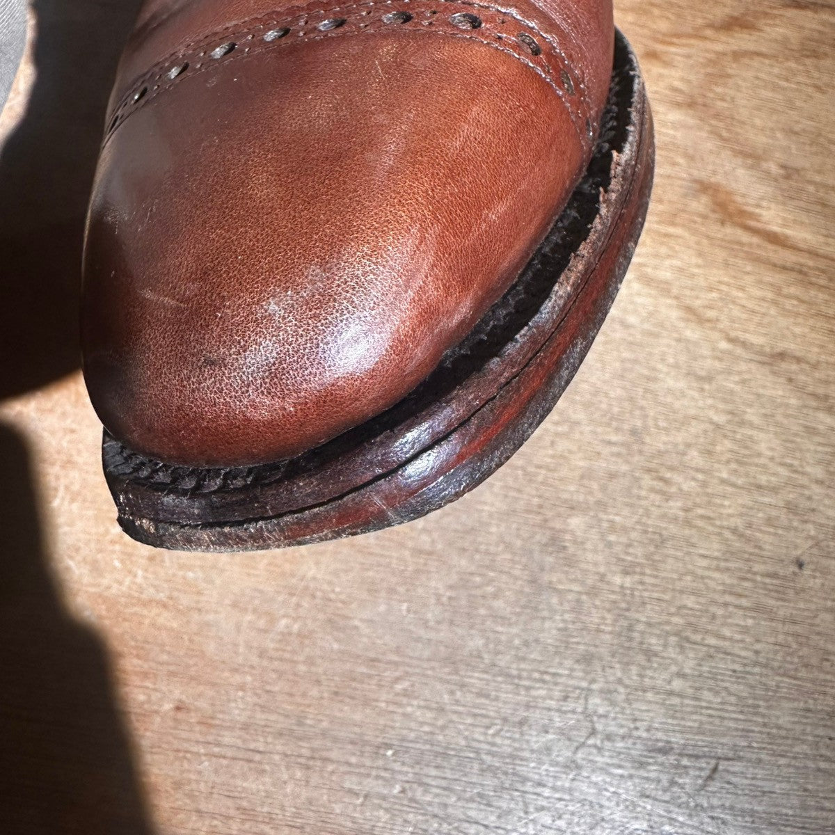 【CROCKETT&JONES】クロケット&ジョーンズ エイボン ストレートチップ カーフ ブラウン サイズ6.5