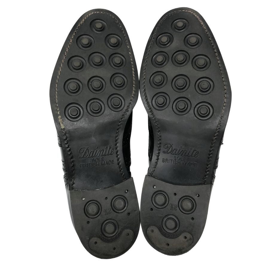 【Tricker's】トリッカーズ ノーフォーク ウイングチップ カーフ ブラック サイズ UK7.5 参考定価¥110,000-