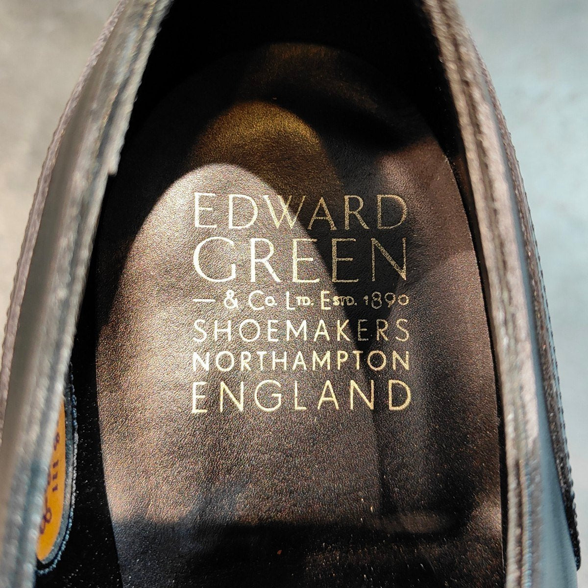 使用数回 【EDWARD GREEN】エドワードグリーン ドーバー Uチップ カーフ ブラック サイズ UK8.5E 32ラスト 定価¥273,900-