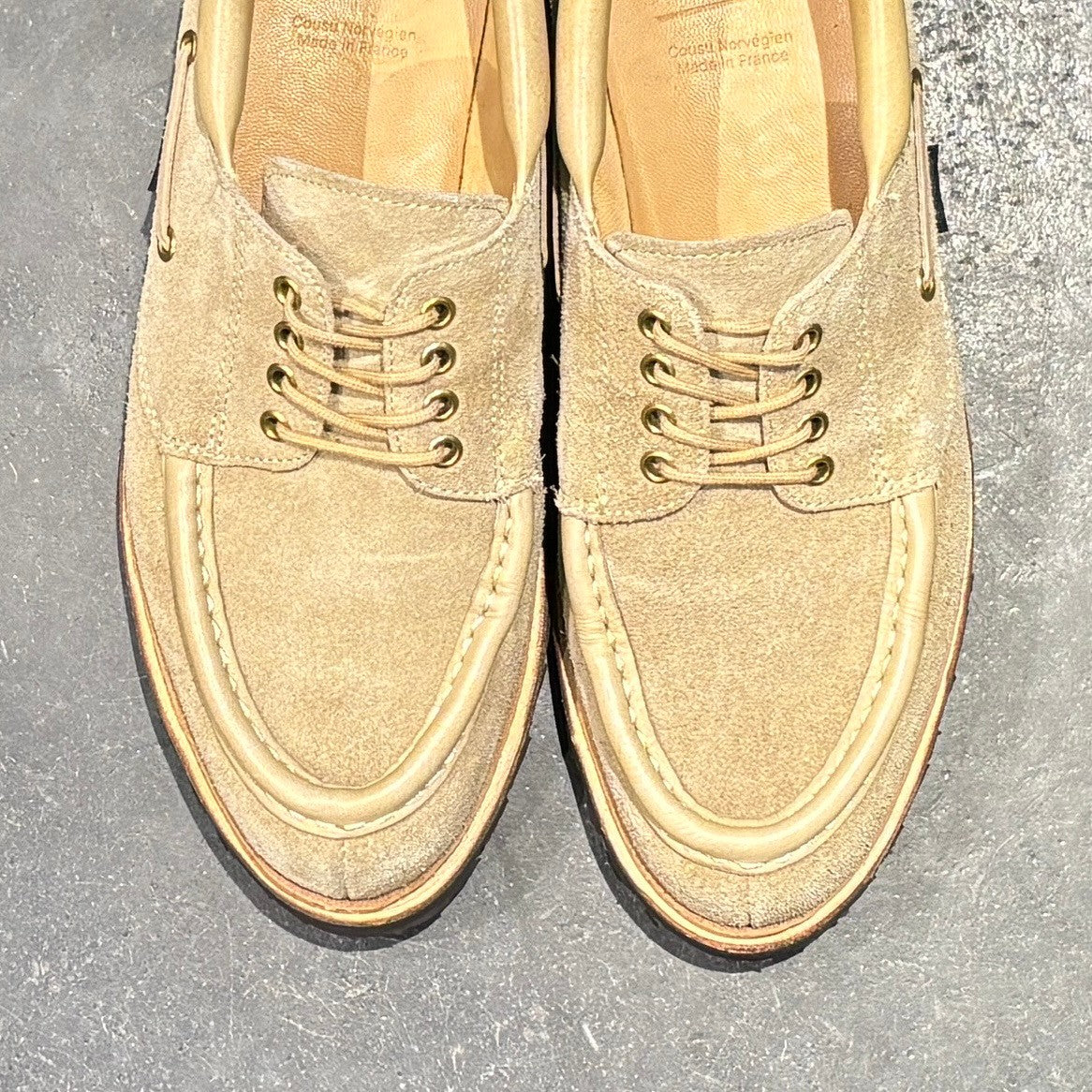 極美品【Paraboot】パラブーツ シメイ Uチップ スエード ベージュ サイズ UK6.5 参考定価¥101,200-