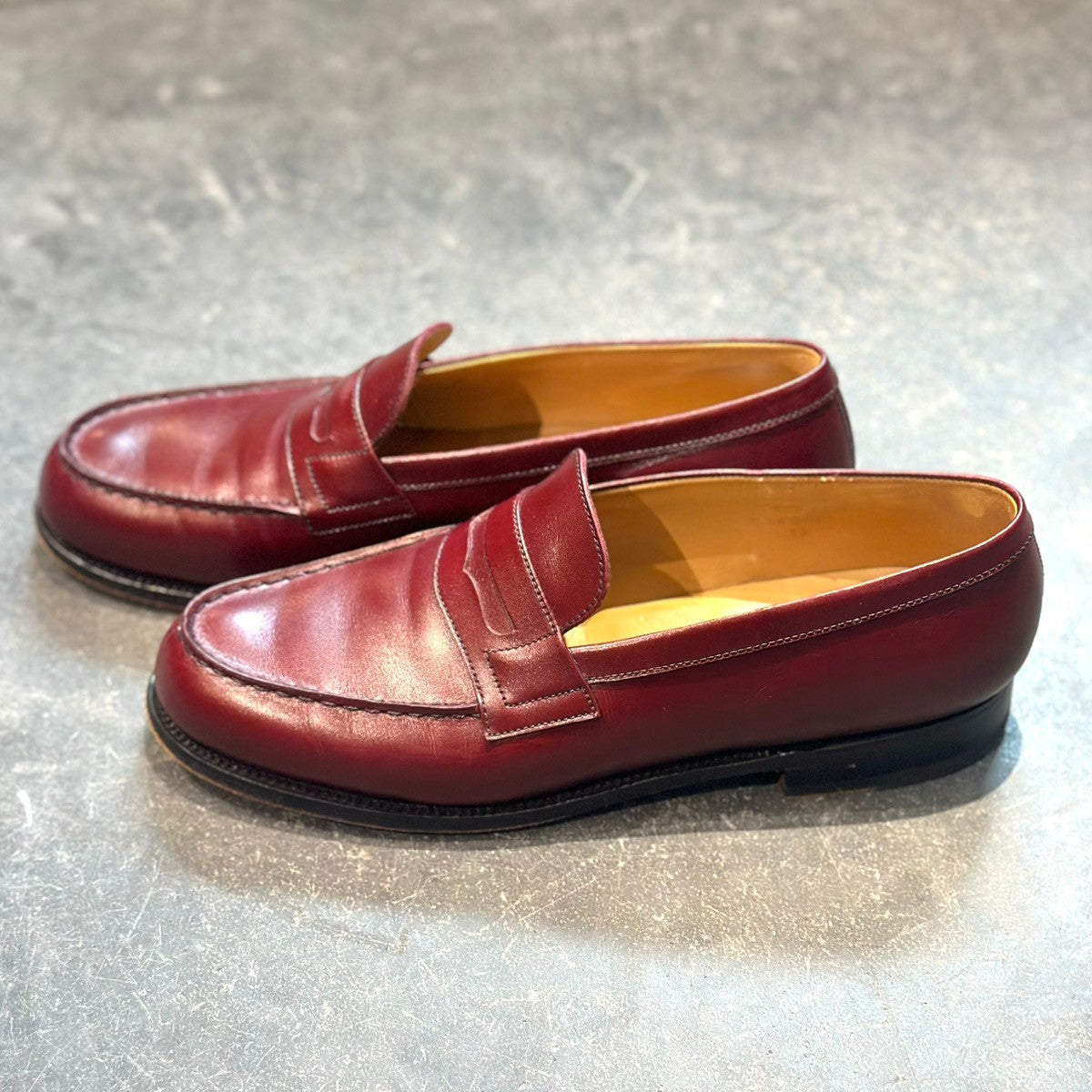 極美品【J.M.WESTON】ジェイエムウエストン シグネチャーローファー 180 ボックスカーフ トゥカンバーガンディ サイズ 6B 41ラスト