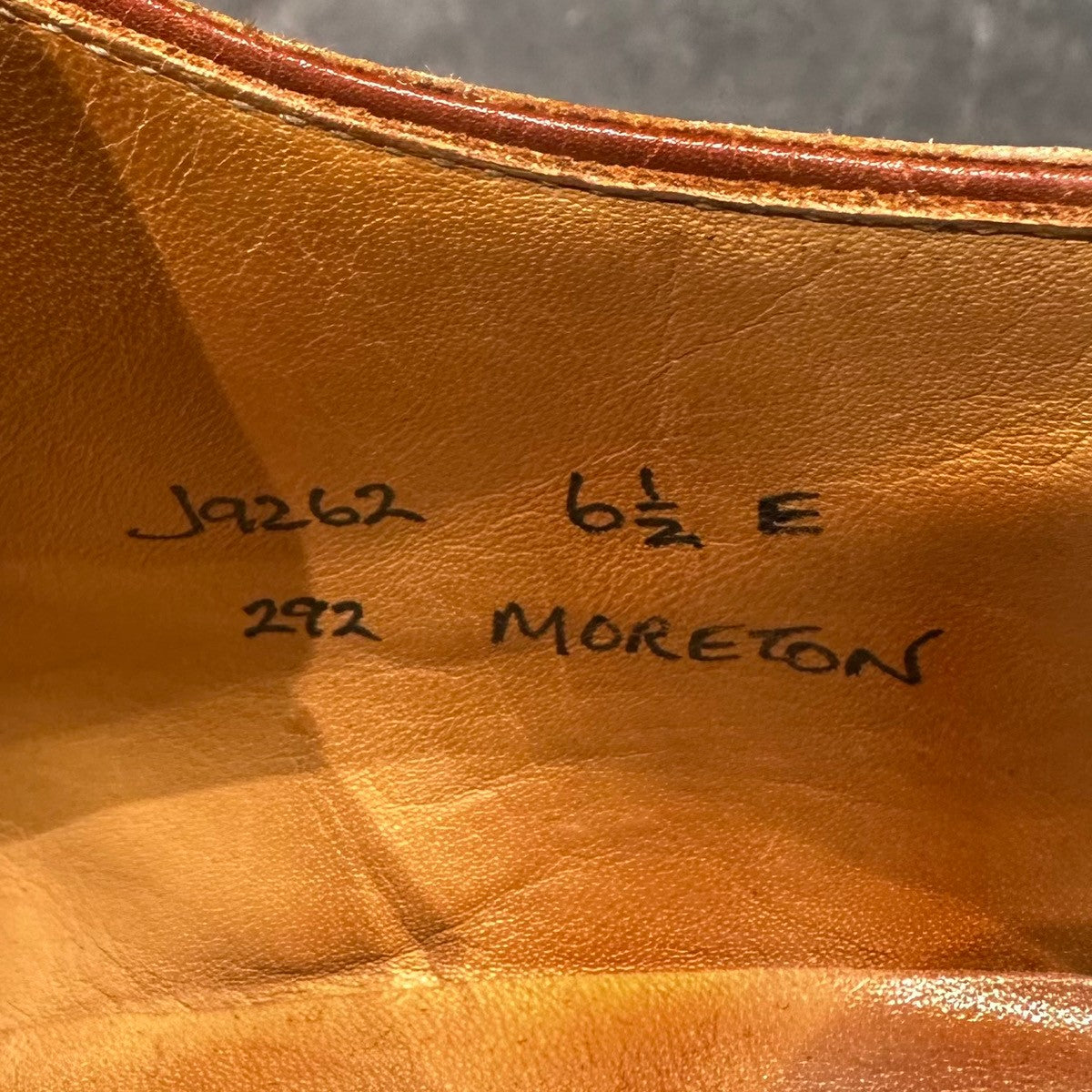 【CROCKETT&JONES】クロケット&ジョーンズ Uチップ モールトン カーフ ライトブラウン サイズ6.5 292ラスト