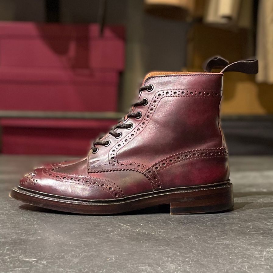 極美品【Tricker´s】トリッカーズ ストウ 5634 カントリーブーツ バーガンディ サイズ UK6