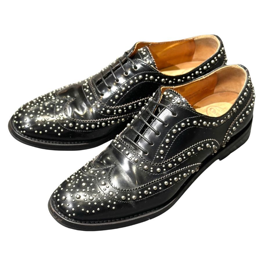 【美品】Church's ドレスシューズ　37.5 Church's】チャーチ ビジネスシューズ ブラック（黒） サイズ