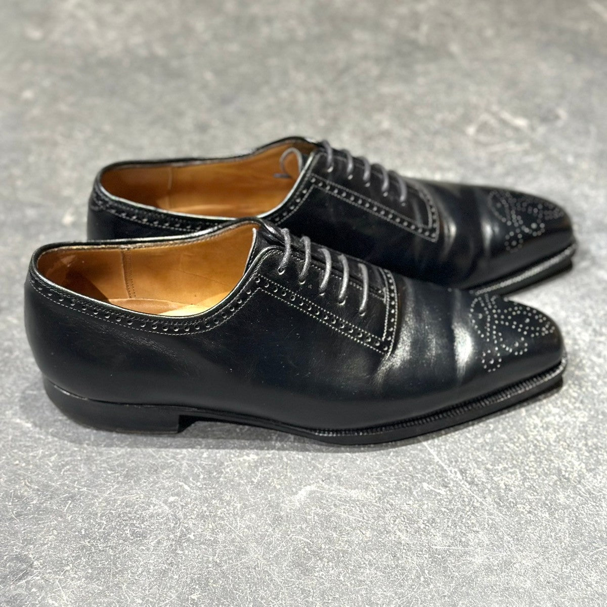 極美品【AUBERCY】オーベルシー 772 アデレード カーフ ブラック サイズUK5.5