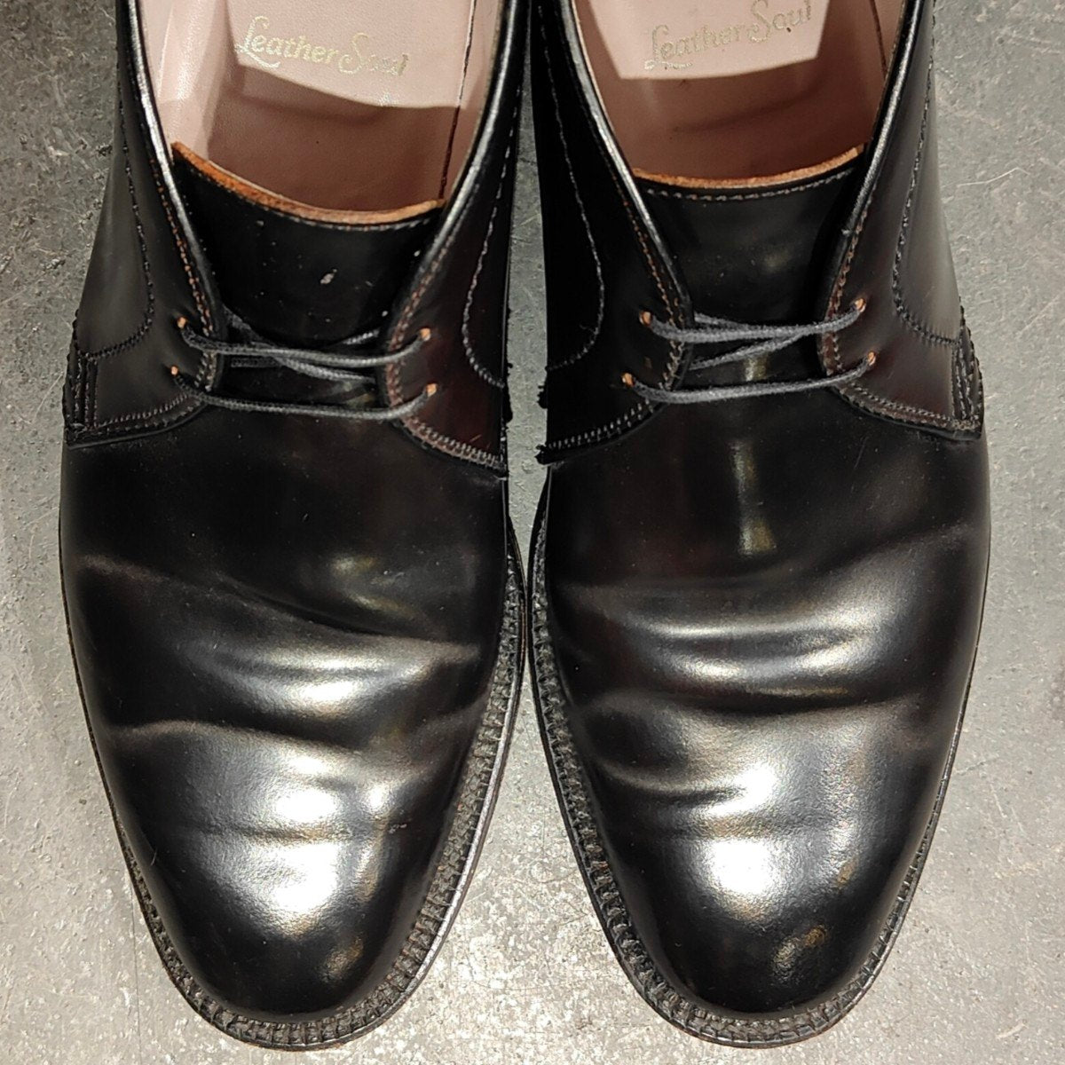 極美品 【ALDEN】オールデン レザーソウル別注 14789 チャッカブーツ コードバン ブラック サイズ US9D プラザラスト