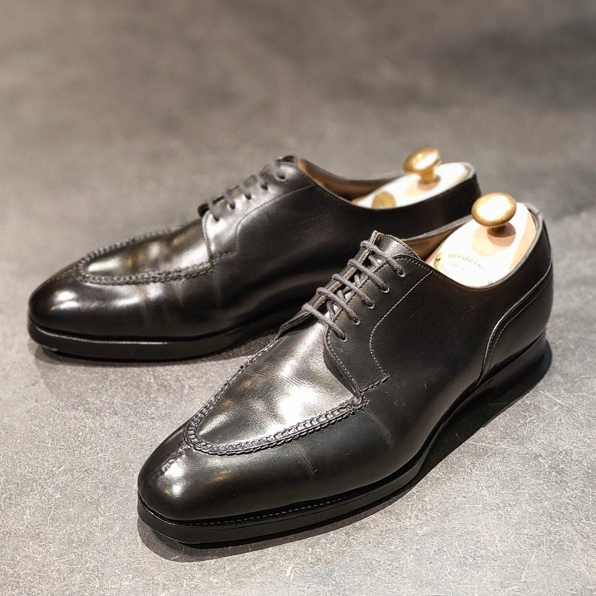 美品 【EDWARD GREEN】エドワードグリーン ドーバー Uチップ カーフ ブラック サイズ UK6.5D 606ラスト 定価¥273,900-