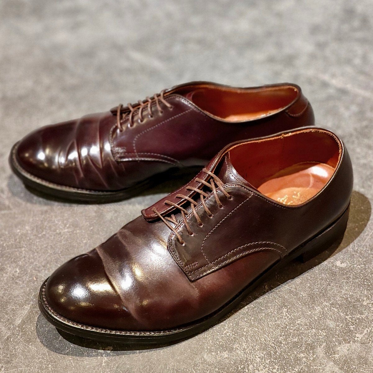 【ALDEN】オールデン 53501 プレーントゥ コードバン ダークバーガンディ サイズ US9D モディファイドラスト 定価 ¥217,800-