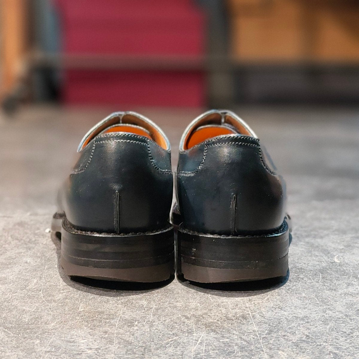 美品【J.M.WESTON】ジェイエムウエストン 641 ゴルフ Uチップ ボックスカーフ ブルー サイズ UK7C 31ラスト 定価¥168,300-