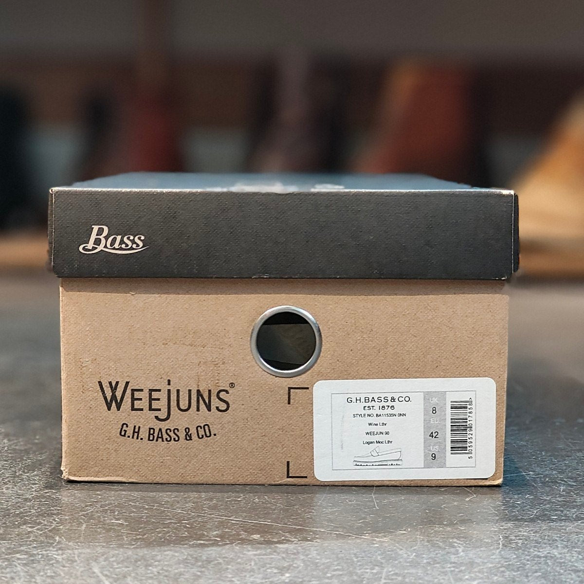 新品未使用【G.H.Bass&Co.】ジーエイチバス 11535N ウィージャンズ ローファー カーフ バーガンディ サイズUS9 定価¥29,700-