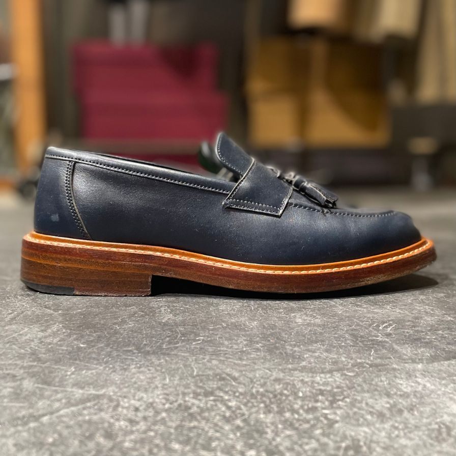 【Tricker’s】トリッカーズ×ポールスミス M7772 タッセルローファー カーフ ネイビー サイズUK7