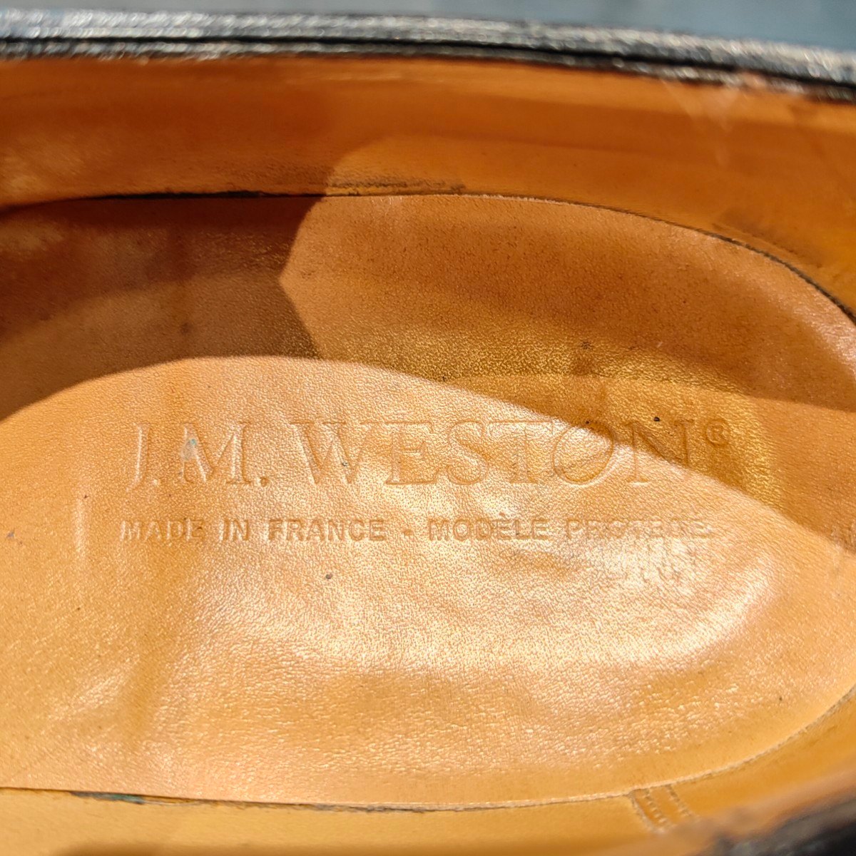 希少 美品 【J.M.WESTON】ジェイエムウエストン 641 ゴルフ Uチップ ロシアンカーフ ブラック サイズ UK7D 31ラスト 定価¥179,300-