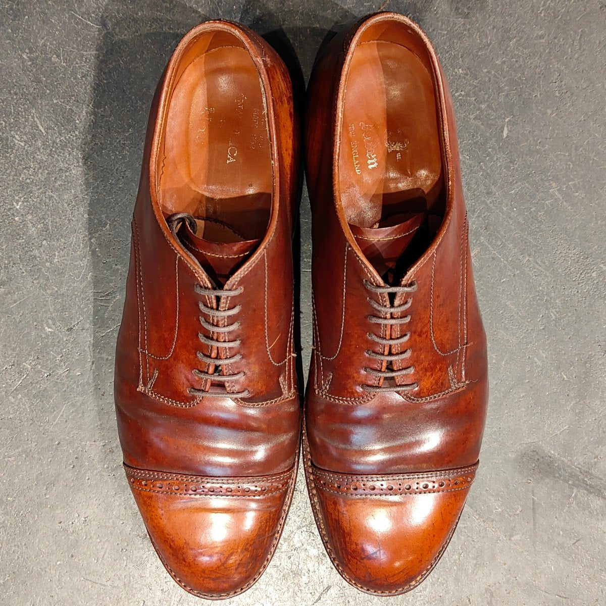 希少 【ALDEN】オールデン アナトミカ別注 56254 パンチドキャップトゥ コードバン ラベロ サイズUS9D モディファイドラスト