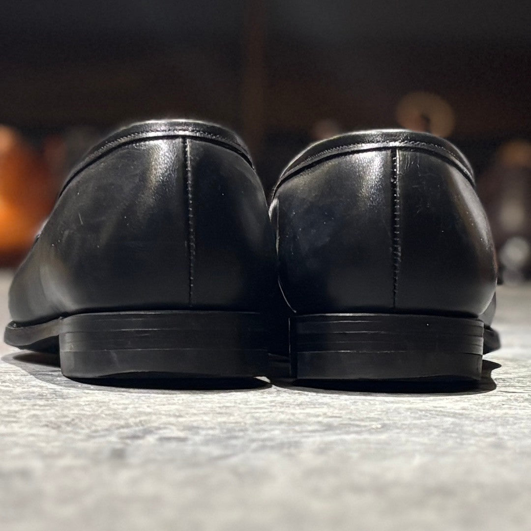 【CROCKETT&JONES】クロケット&ジョーンズ コインローファー 6414 カーフ ブラック サイズ UK9E