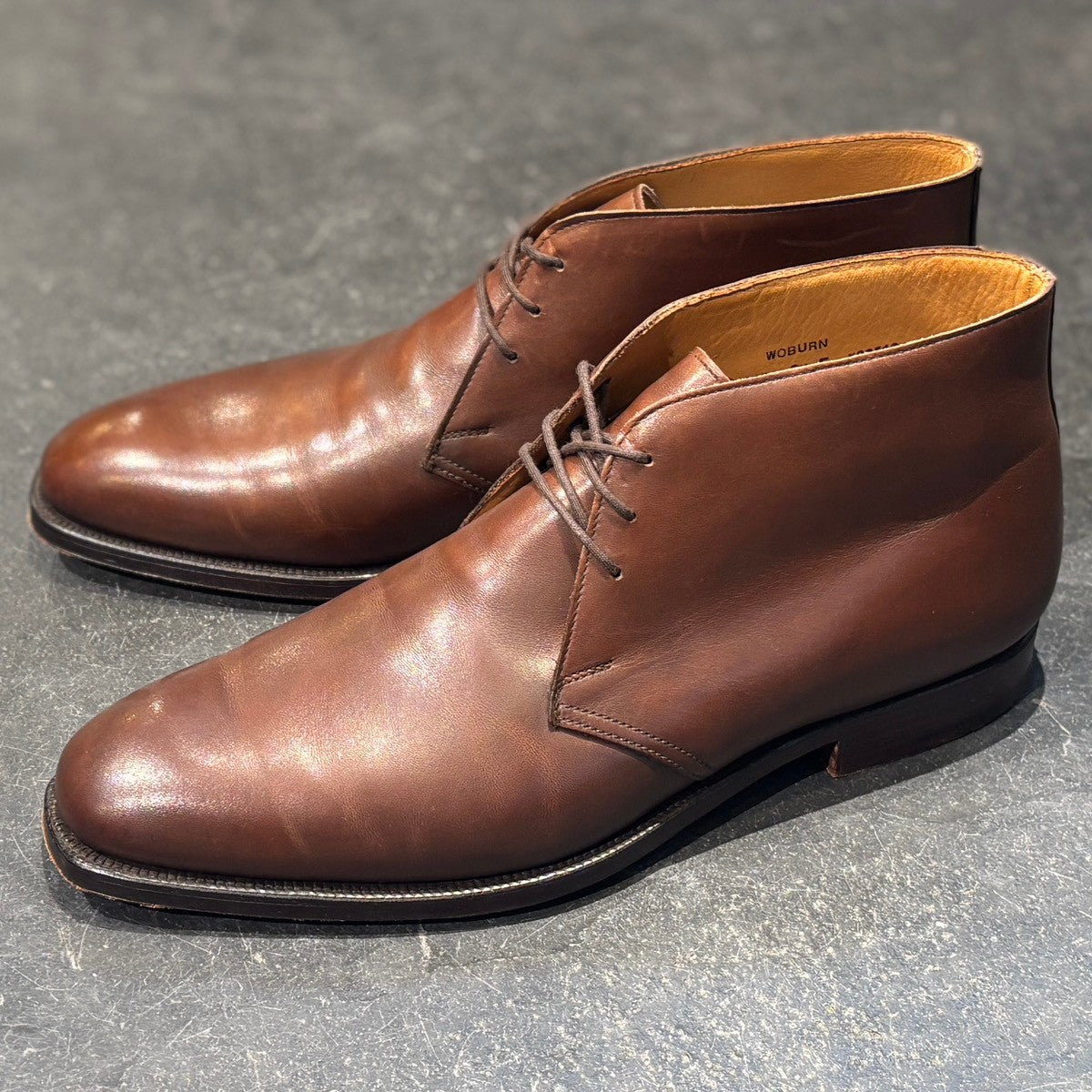 【CROCKETT&JONES】クロケット&ジョーンズ チャッカブーツ ウーバン カーフ ブラウン サイズUK8.5E
