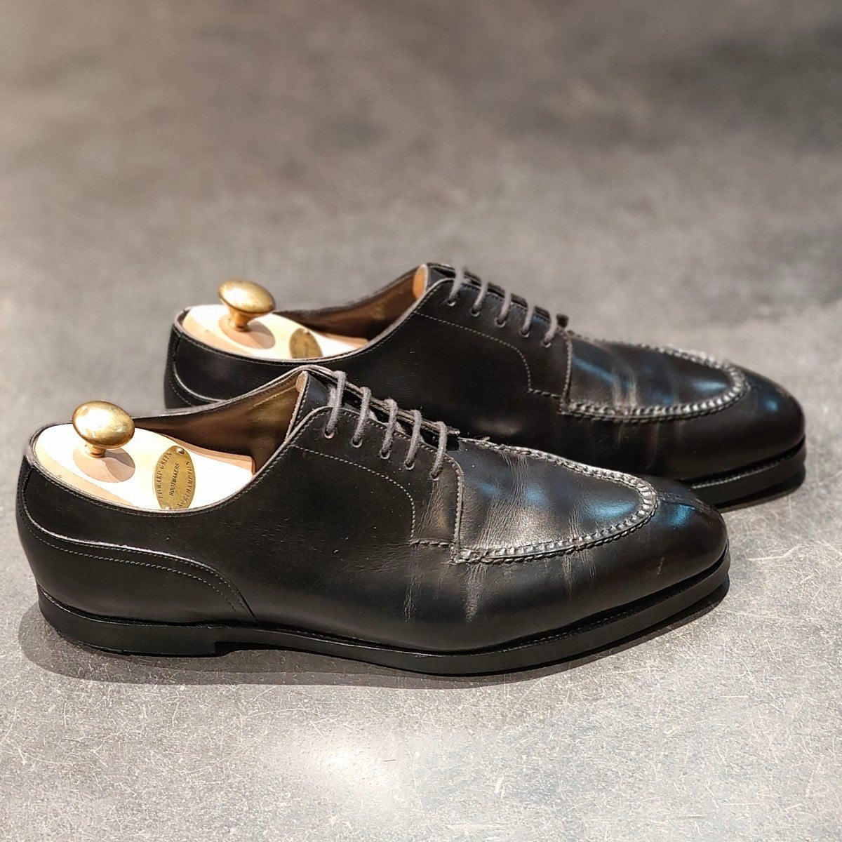 美品 【EDWARD GREEN】エドワードグリーン ドーバー Uチップ カーフ ブラック サイズ UK6.5D 606ラスト 定価¥273,900-