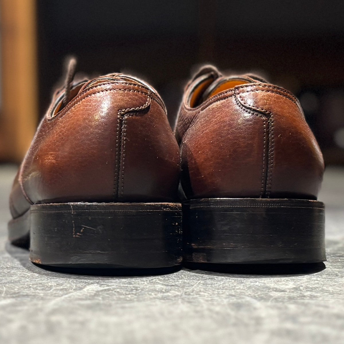 【JOHN LOBB】ジョンロブ レザーシューズ サドル バッファローレザー ブラウン サイズ UK5.5E