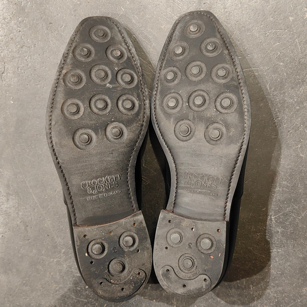 極美品 【CROCKETT & JONES】クロケット&ジョーンズ ハラム ストレートチップ カーフ ブラック サイズUK6.5E 348ラスト