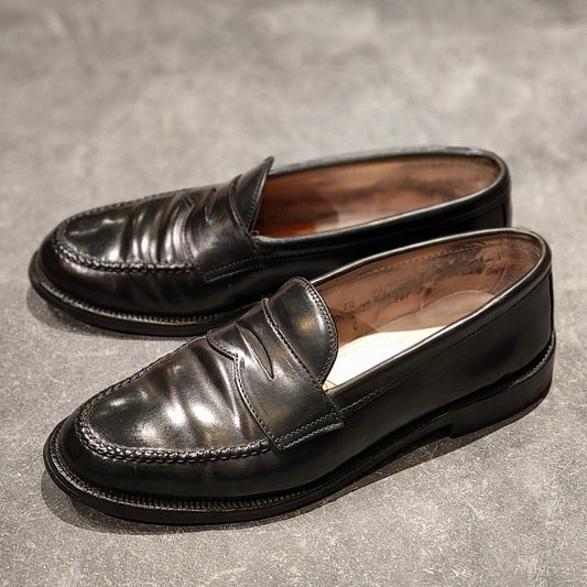 美品 【ALDEN】オールデン 987 ペニーローファー コードバン ブラック サイズ US8.5C バンラスト