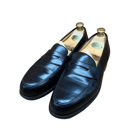 【CROCKETT&JONES】クロケット&ジョーンズ LINCOLN ペニーローファー カーフ ブラック サイズ UK7E ラスト