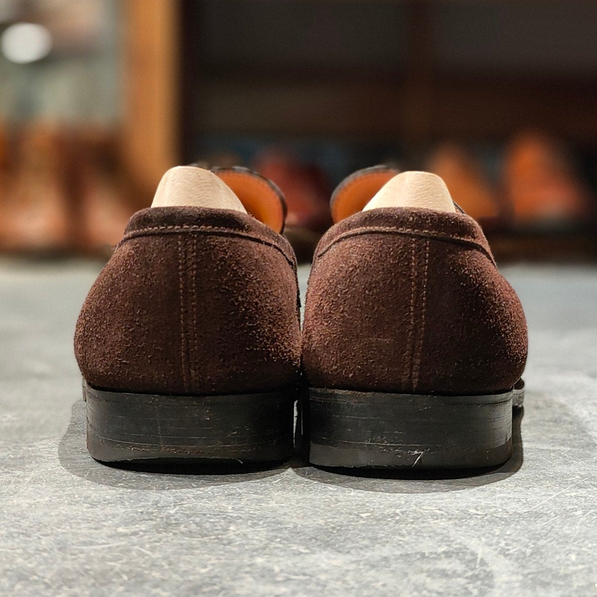 美品【J.M.WESTON】ジェイエムウエストン ウエストンヴィンテージ シグネチャーローファー 180 スエード ダークブラウン サイズ7.5B 41ラスト
