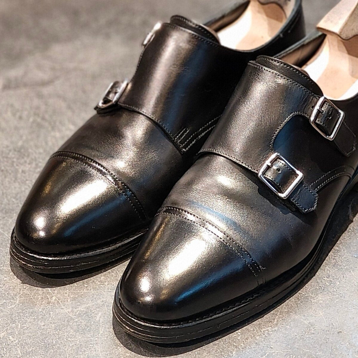 極美品【JOHN LOBB】ジョンロブ ウィリアム ダブルモンク カーフ ブラック サイズUK6E 9795ラスト 参考定価¥251,900-