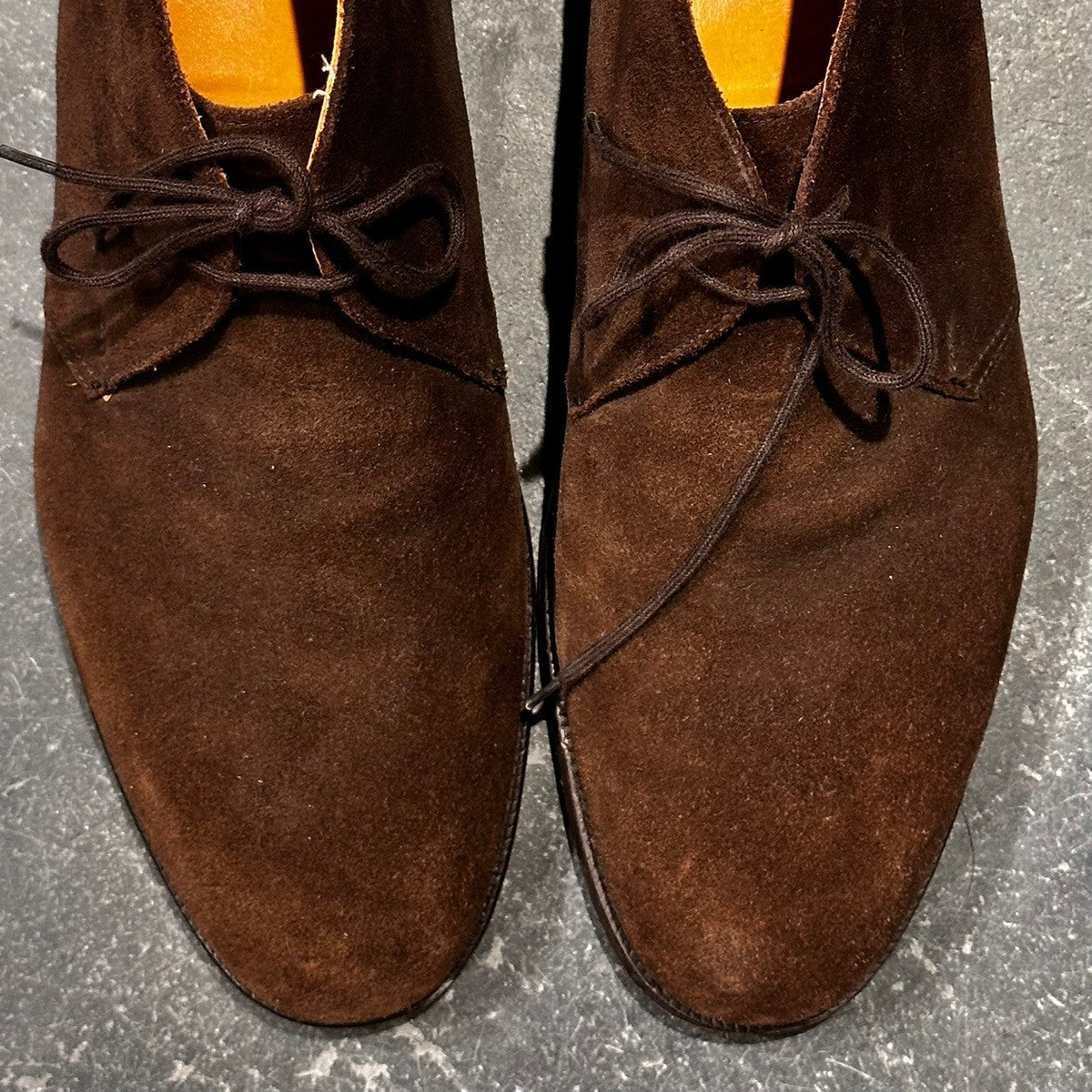 極美品【CROCKETT&JONES】クロケット&ジョーンズ チャートシー チャッカブーツ スエード ブラウン サイズUK7.5E 224ラスト