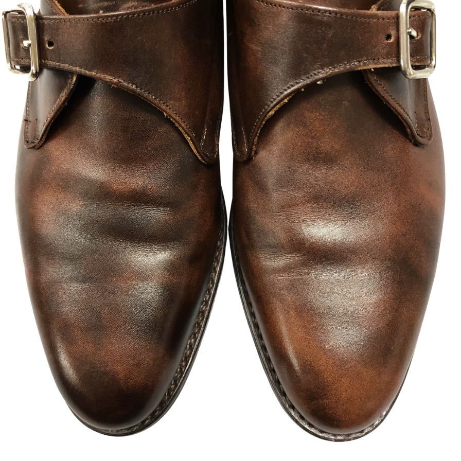 【TRICKERS】トリッカーズ LEWISTON シングルモンク ミュージアムカーフ ブラウン サイズ UK7.5