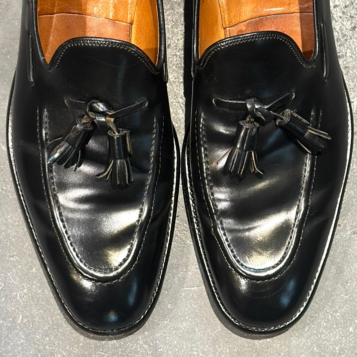 極美品【Church's】チャーチ キングスレー 3都市 タッセルローファー コードバン ブラック サイズ UK9.5B 69Rラスト