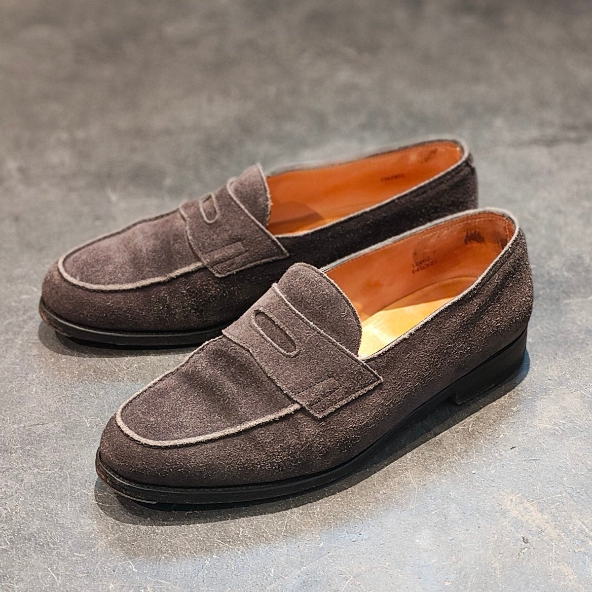 【JOHN LOBB】ジョンロブ ロペス ローファー スエード グレー サイズ UK6E 4395ラスト 参考定価¥269,500-