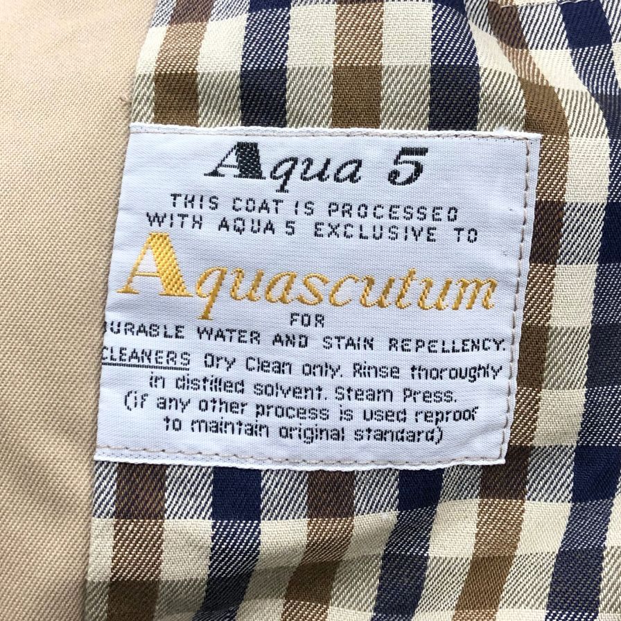 【Aquascutum】アクアスキュータム バルカラーコート サイズ