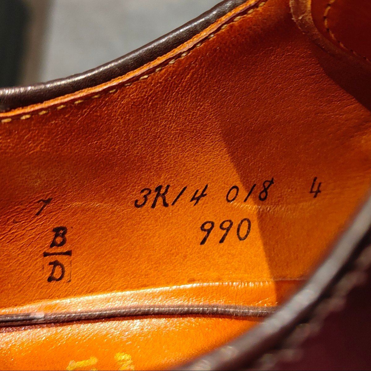 極美品【ALDEN】オールデン 990 プレーントゥ コードバン ダークバーガンディ サイズ US7D バリーラスト 参考定価 ¥220,000-