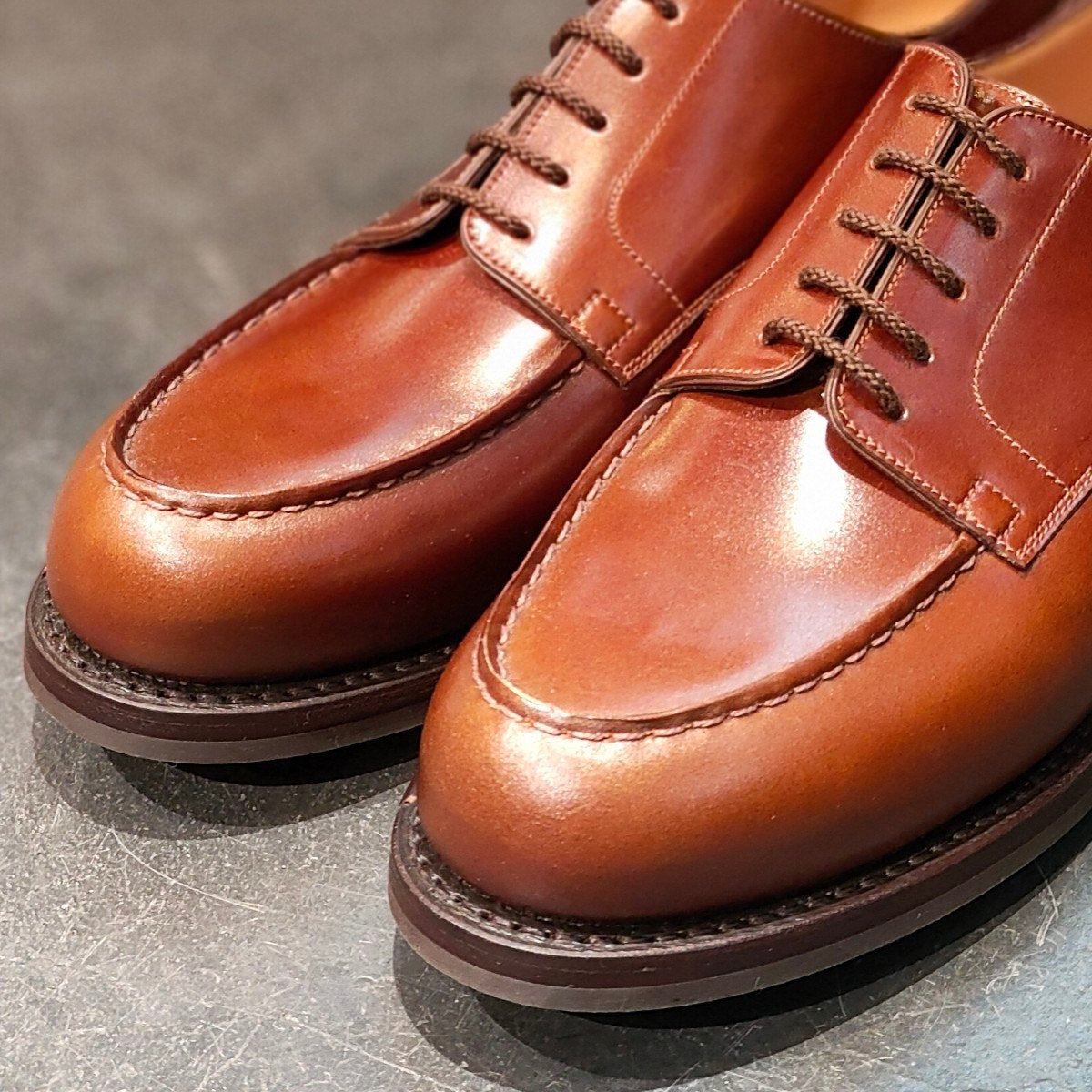 希少 新品未使用 【J.M.WESTON】ジェイエムウエストン 641 ゴルフ Uチップ コードバン コニャック サイズ UK7.5D 31ラスト