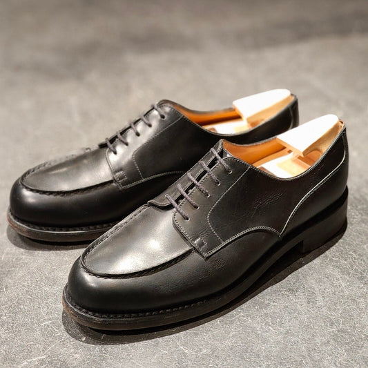 ※カカトステッチとれ 【J.M.WESTON】ジェイエムウエストン 641 ゴルフ Uチップ ボックスカーフ ブラック サイズ UK8D 31ラスト 定価¥168,300-