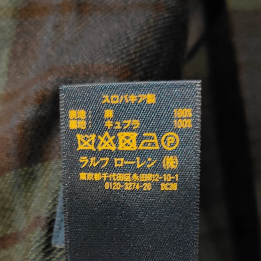 【POLO RALPH LAUREN】ポロ ラルフローレン スーツ セットアップ ブラックウォッチ リネン サイズ 38S 170/92A