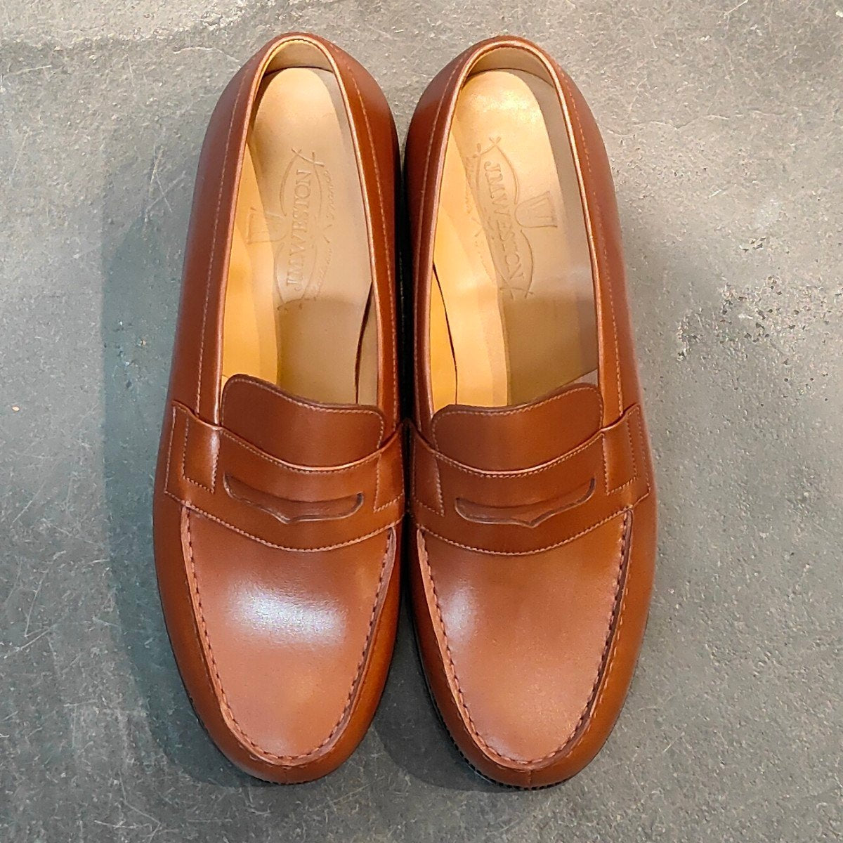 希少 新品未使用 【J.M.WESTON】ジェイエムウエストン 180 シグニチャーローファー ロシアンカーフ タンブラウン サイズ UK7D 41ラスト