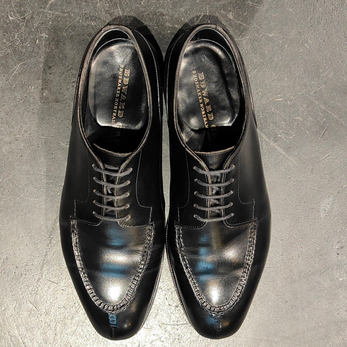 美品 【EDWARD GREEN】エドワードグリーン ドーバー Uチップ カーフ ブラック サイズ UK6.5D 606ラスト 定価¥273,900-